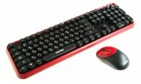 Беспроводной комплект клавиатура+мышь SmartBuy SBC-620382AG-RK, красно-черный