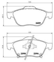 Комплект тормозных колодок Nisshinbo NP1117 для Toyota Avensis, Avensis Verso