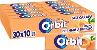 Жевательная резинка Orbit White Сочный абрикос, без сахара, 30 пачек по 13,6 г