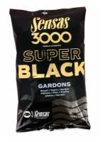 Прикормка Sensas 3000 Super BLACK Gardons 1кг