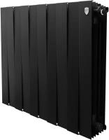 Секционный биметаллический радиатор Royal Thermo Piano Forte 500, Noir Sable черный, количество секций 10