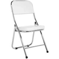 Стул Woodville Chair, металл/искусственная кожа, цвет: белый