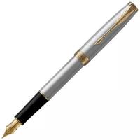 Parker Sonnet Core - Stainless Steel GT, перьевая ручка, F, BL