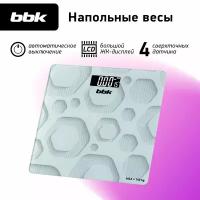 Весы напольные BBK BCS3005GE, 180кг, стекло, белый/серый