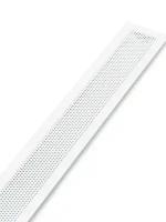 Решетка вентиляционная врезная перфорация кружок габаритный размер 400х100 цвет белый