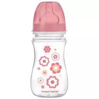 Бутылочка для кормления Canpol Babies PP EasyStart с широким горлышком антиколиковая, 240 мл, 3+ Newborn baby, цвет: розовый