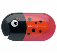 Faber-Castell Точилка пластиковая с ластиком Ladybug 2 отверстия