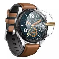 Защитное закаленное противоударное стекло MyPads для умных смарт-часов Huawei Watch GT Elegant/ Huawei Watch GT Classic / Sport / Active с олеофо