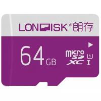 Карта памяти LONDISK 64GB U1 microSDXC UHS-I Class 10 + SD адаптер