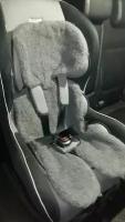 Накидка на сиденье автомобиля защитная детская / Материал с добавлением серой овечьей шерсти / накидка на сиденье автомобиля