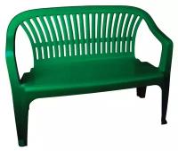 Скамейка со спинкой Альтернатива Престиж, 115 x 60 x 81 см, зеленая