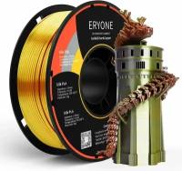 Филамент ERYONE Silk PLA Triple Color Gold, Silver & Copper 1,75 мм 1 кг / Трехцветный Шелковый Золото, Серебро и Медь пластик для 3D принтера