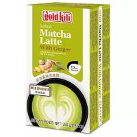 Чайный напиток Gold Kili Matcha Ginger Latte в пакетиках, имбирь, сливки, 10 пак