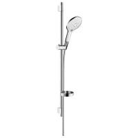 Душевой комплект hansgrohe Raindance Select S 150 3 jet/Unica'S Puro 27803400, белый хром 1600 мм