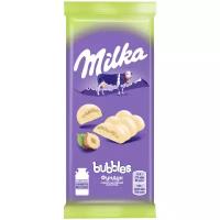 Шоколад Milka Bubbles белый пористый с фундуком