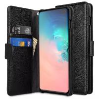 Кожаный чехол книжка Melkco для Samsung Galaxy S10+ - Wallet Book Type, черный