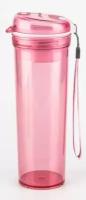 Tupperware Эко-бутылка Глэм 600 мл розовая с вставкой-ситом