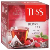 Чай черный Tess Berry Bar в пирамидках, лимон, малина, 20 пак