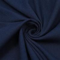 Ткань трикотаж Кашкорсе TBY, 70% хлопок, 25% ПЭ, 5% спандекс, 250г/м2, ширина 130см, цвет S196/S058 темно-синий, упак. 3м