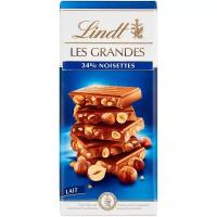 Шоколад Lindt Les Grandes молочный с фундуком