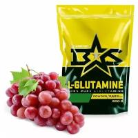 Л-Глутамин порошок Binasport "L-GLUTAMINE" (Глютамин) 200 г со вкусом винограда