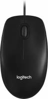 Мышь Logitech M100, оптическая, проводная, USB, черный [910-006652/910-006765]