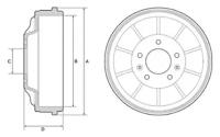 Барабан тормозной Delphi BF562 для Citroen Jumpy; Fiat Scudo; Peugeot Expert