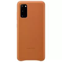 Накладка Samsung Leather Cover для Samsung Galaxy S20 SM-G980 EF-VG980LAEGRU коричневая