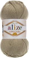 Пряжа для вязания ALIZE 'Cotton Baby Soft', 100г, 270м (50% Xлопок, 50% Aкрил) (256 бежевый), 5 мотков