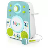 Детская караоке система Singing Machine Kids с микрофоном и цветной LED подсветкой цвет синий