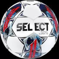 Футзальный мяч Select FB Futsal Super TB v22 (PU (полиуретан), Бутил, Select Futsal, 62,5 - 63,5 см, Бело-сине-красный) 62,5 - 63,5 см