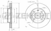 Диск Торм Перед ZEKKERT BS5354