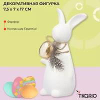 Декор из фарфора Easter Bunny пасхальный кролик Essential 7,7х6,9x17 см Tkano TK24-DEC-RA0001