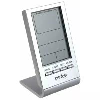 Термометр-гигрометр, часы Perfeo "Angle" PF-S2092 silver