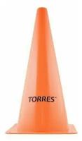 Конус тренировочный TORRES, TR1004, пластик, высота 38 см, оранжевый