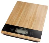 MARTA MT-1639 {new} серый бамбук весы кухонные сенсор, встроенный термометр