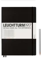 Записная книжка Leuchtturm Master Slim A4+ (в линейку), черная