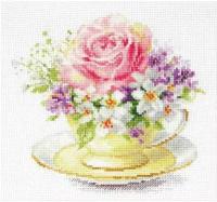 Набор для вышивания Алиса 2-56 Легкие краски утра. Чашечка с розой 15х16 см