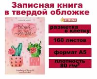 Записная книжка "Кактусы" твёрдая обложка, глянцевая ламинация - А5, 160 листов