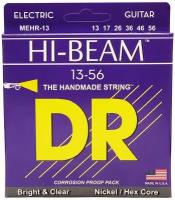 DR MEHR-13 - струны для электрогитары, Калибр: 13-56, Серия: HI-BEAM, Обмотка: никелированая сталь, Покрытие: нет