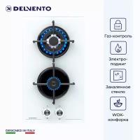 Варочная панель газовая DELVENTO V30N20C011 / 30 см / Газ-контроль / WOK-конфорка / материал поверхности закалённое стекло / фронтальная панель управления / safety решетка / жиклеры для баллонного газа / полный комплект / 3 года гарантии