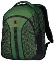 Рюкзак WENGER 16'', зеленый со светоотражающим принтом, полиэстер, 35x27x47 см, 27 л