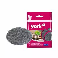 Мочалка для посуды York Макси, металлическая, сетка, 10 см