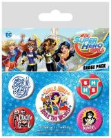 Значки Pyramid: DC: DC Super Hero Girls (Girls Will Rule The World) 5 шт. BP80576