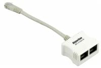 Разветвитель Hyperline RJ-45 4Pr.T568A/T568B2Pr.10BASE + 2Pr.USOC