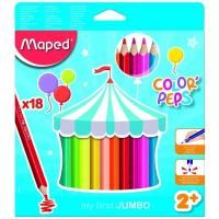 Карандаши цветные "Color Peps Jumbo", 18 цветов