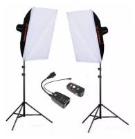 Импульсный свет комплект FST F-200 Softbox Kit