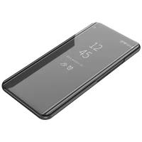 Чехол-книжка MyPads для Samsung Galaxy Note 9 с дизайном Clear View Cover с полупрозрачной пластиковой крышкой с зеркальной поверхностью черный