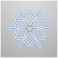 Фигура фигурка уличная Снежинка 60 см Neon-Night елочная подвесная новогодняя светодиодная LED с эффектом тающих сосулек, 220В синее/белое свечение
