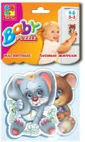 Мягкие магнитные пазлы "Лесные жители" Baby puzzle